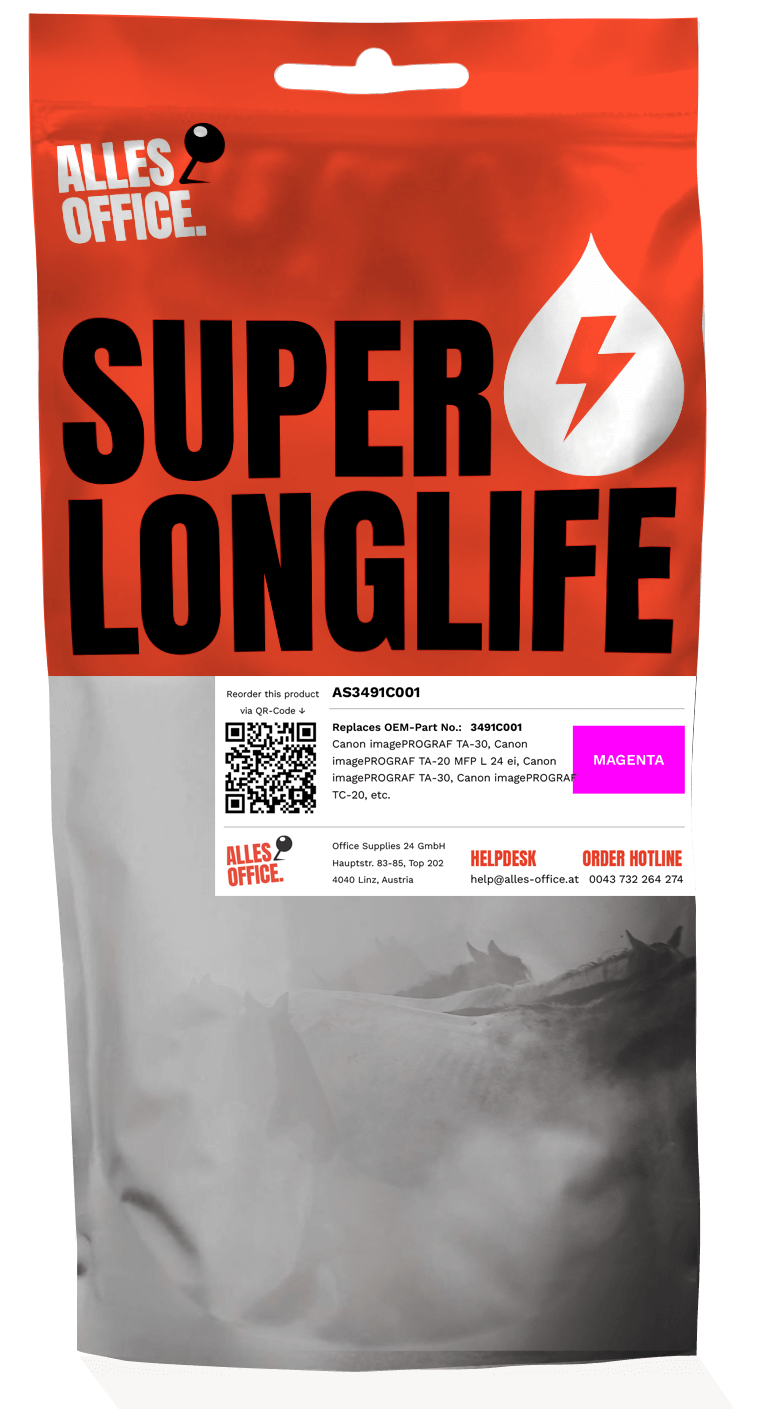 Superlonglife Canon 3491C001 / PFI-030M Tinte magenta