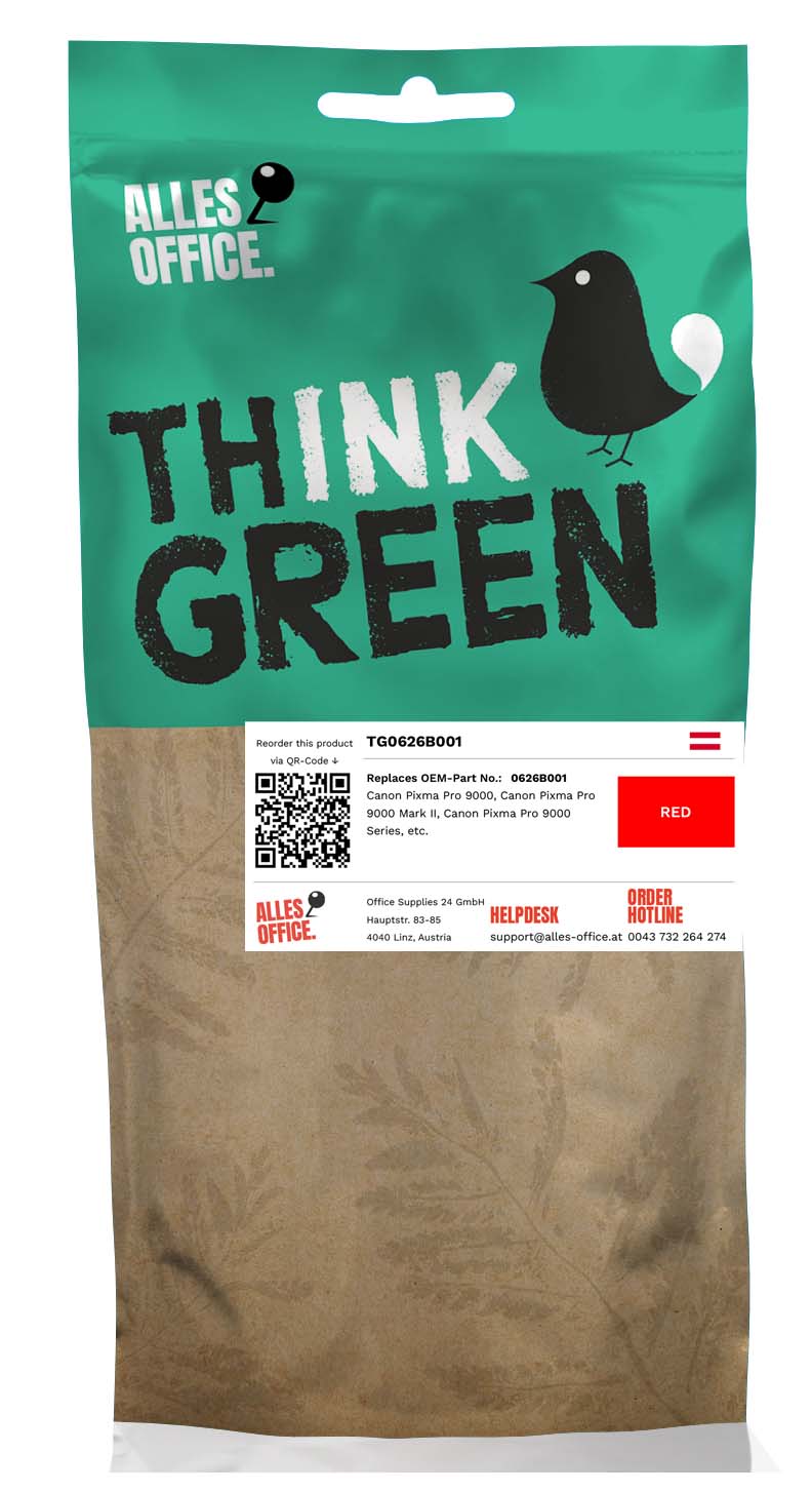 ThinkGreen Canon 0626B001 / CLI-8R Tinte rot