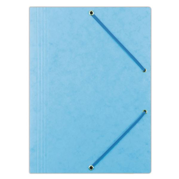 Mappen mit Klappe und Gummi Donau,A4,hellblau,1Stk