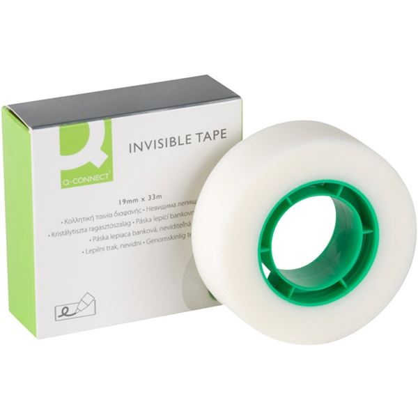 Connect Unsichtbares Bankband 19 mm x 33 m, beschriftbar