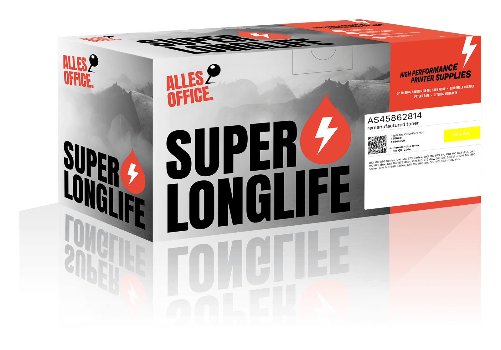 Superlonglife OKI 45862814 / 44844509 Toner gelb