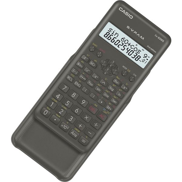 Casio FX 82MS 2E wissenschaftlicher Taschenrechner, grau