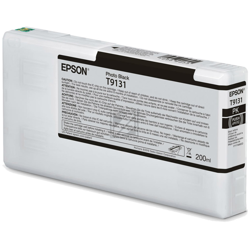 Original Epson C13T913100 / T9131 Tinte schwarz foto