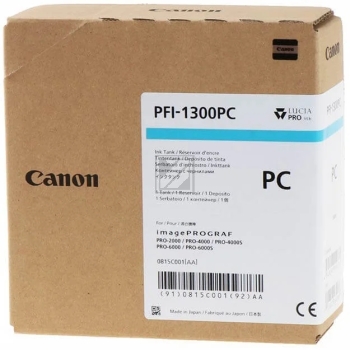 Original Canon 0815C001 / PFI-1300PC Tinte cyan hell Canon Tintenpatrone photo cyan (0815C001, PFI-1300PC)