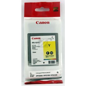 Original Canon 0886B001 / PFI-101Y Tinte gelb