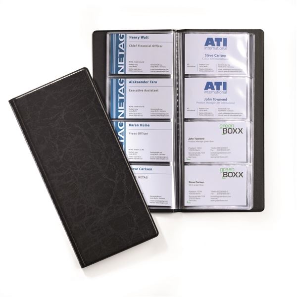 Visitenkartenalbum Durable 192, geklebt, schwarz