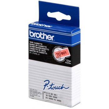 Brother TC-B01 Black on fluorescent orange Label Etikette