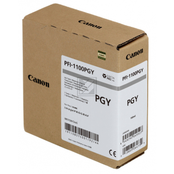 Original Canon 0857C001 / PFI-1100PGY Tinte grau hell Canon Tintenpatrone photo grau (0857C001, PFI-1100PGY)