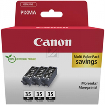 Original Canon 1509B028 / PGI-35BK Tinte schwarz - 3 Stück