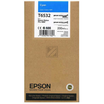 Original Epson C13T653200 / T6532 Tinte cyan