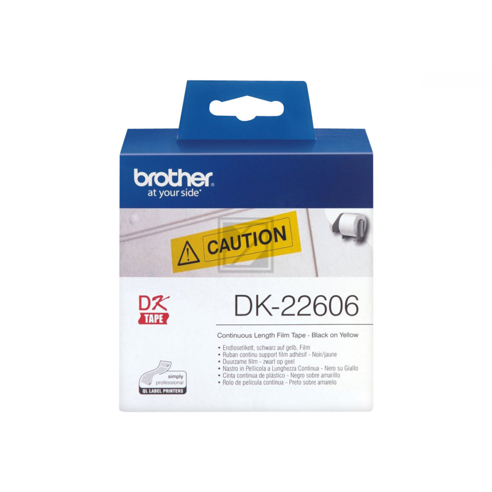 Brother Endlos-Etikett gelb (DK-22606)