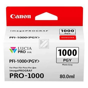 Original Canon 0553C001 / PFI-1000PGY Tinte grau foto Canon Tintenpatrone grau (0553C001, PFI-1000PGY)