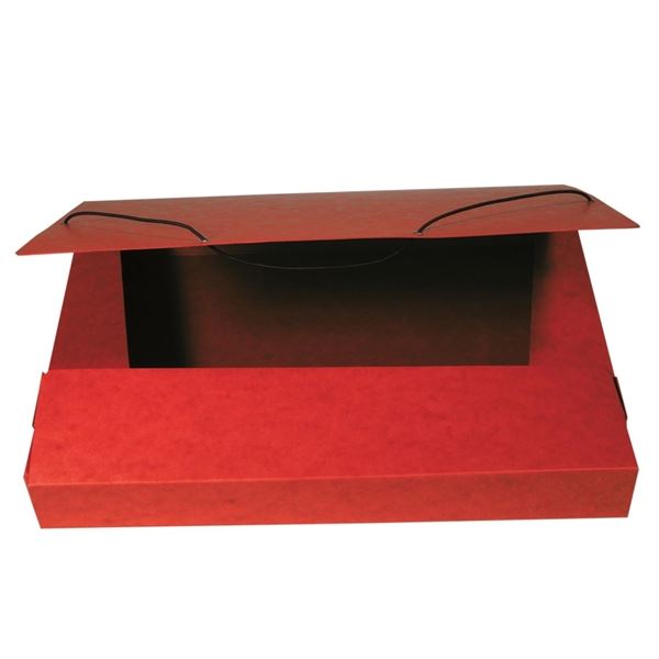 Ablagebox mit Gummiband A4, rot