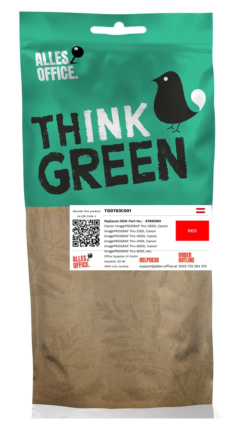 ThinkGreen Canon 0783C001 / PFI-1700R Tinte rot