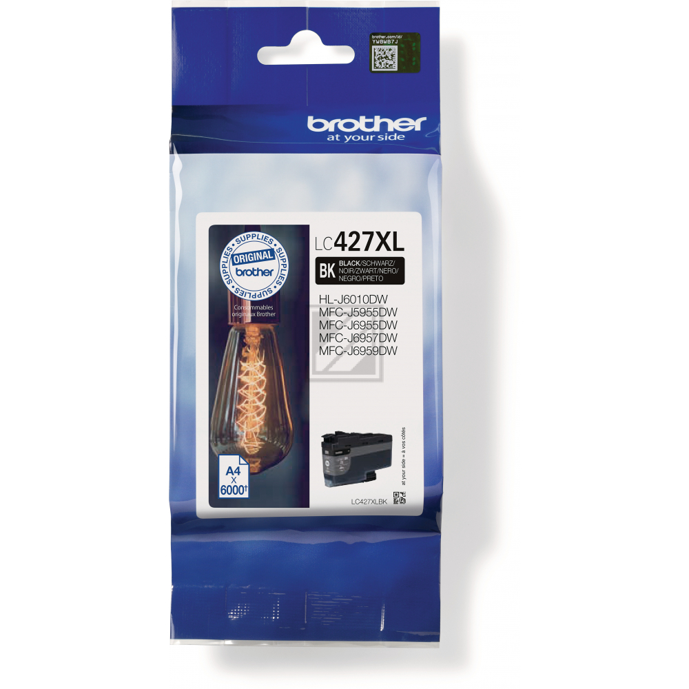 Brother Tintenpatrone Projekt schwarz HC (LC-428XLBKP)