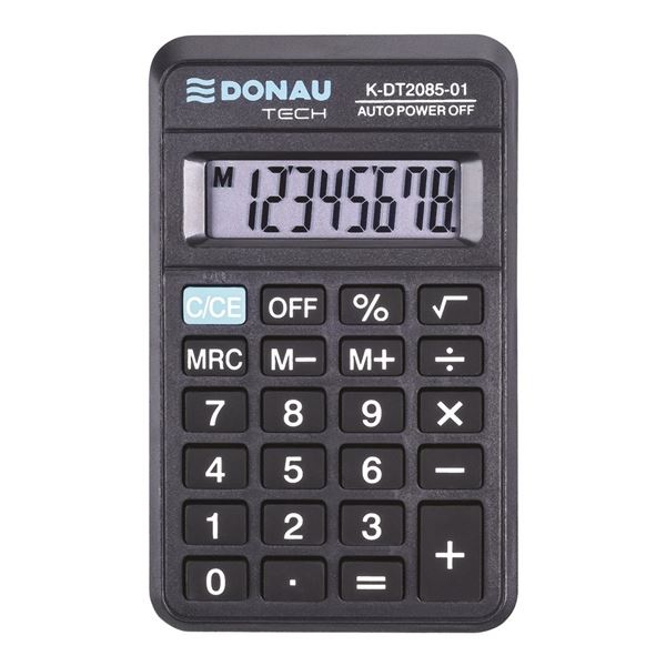 Taschenrechner DONAU TECH, K-DT2085,8-m,schwarz