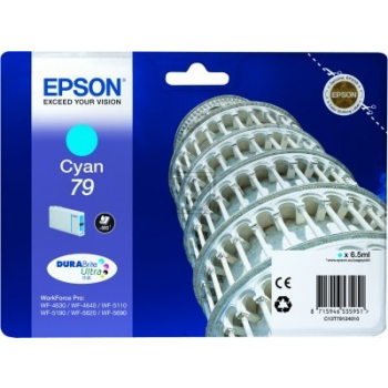 Original Epson C13T79124010 / 79 Tinte cyan Epson Tintenpatrone cyan (C13T79124010, T7912)