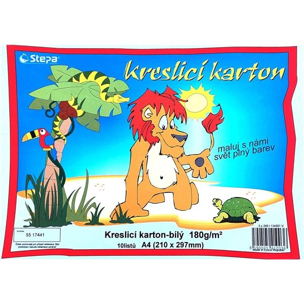 Zeichenkarton A4 weiß, 180g/m2, 10 Blatt