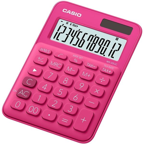 Casio MS-20UC Tischrechner, dunkelrosa