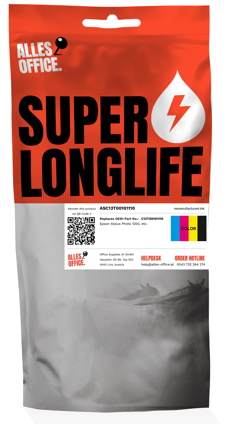Superlonglife Epson C13T00101110 / T001 Tinte color