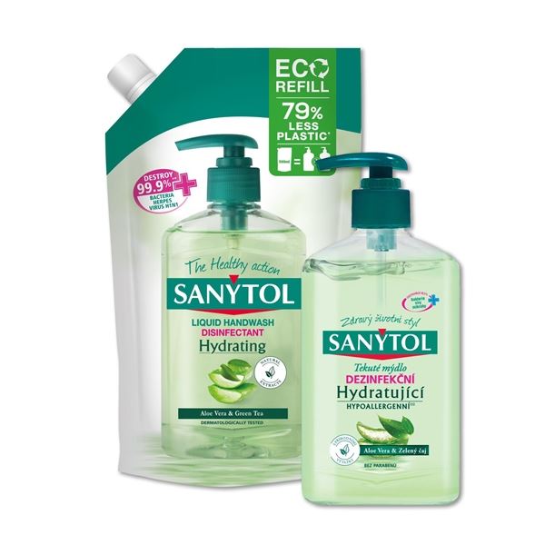 Set Sanytol Flüssigseife feuchtigkeitsspendend 250ml+500ml