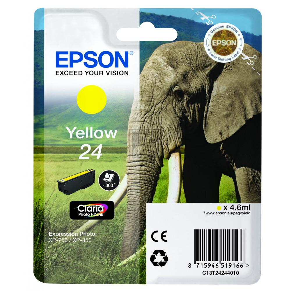 Original Epson C13T24244012 / 24 Tinte gelb Epson Tintenpatrone gelb (C13T24244012, T2424)