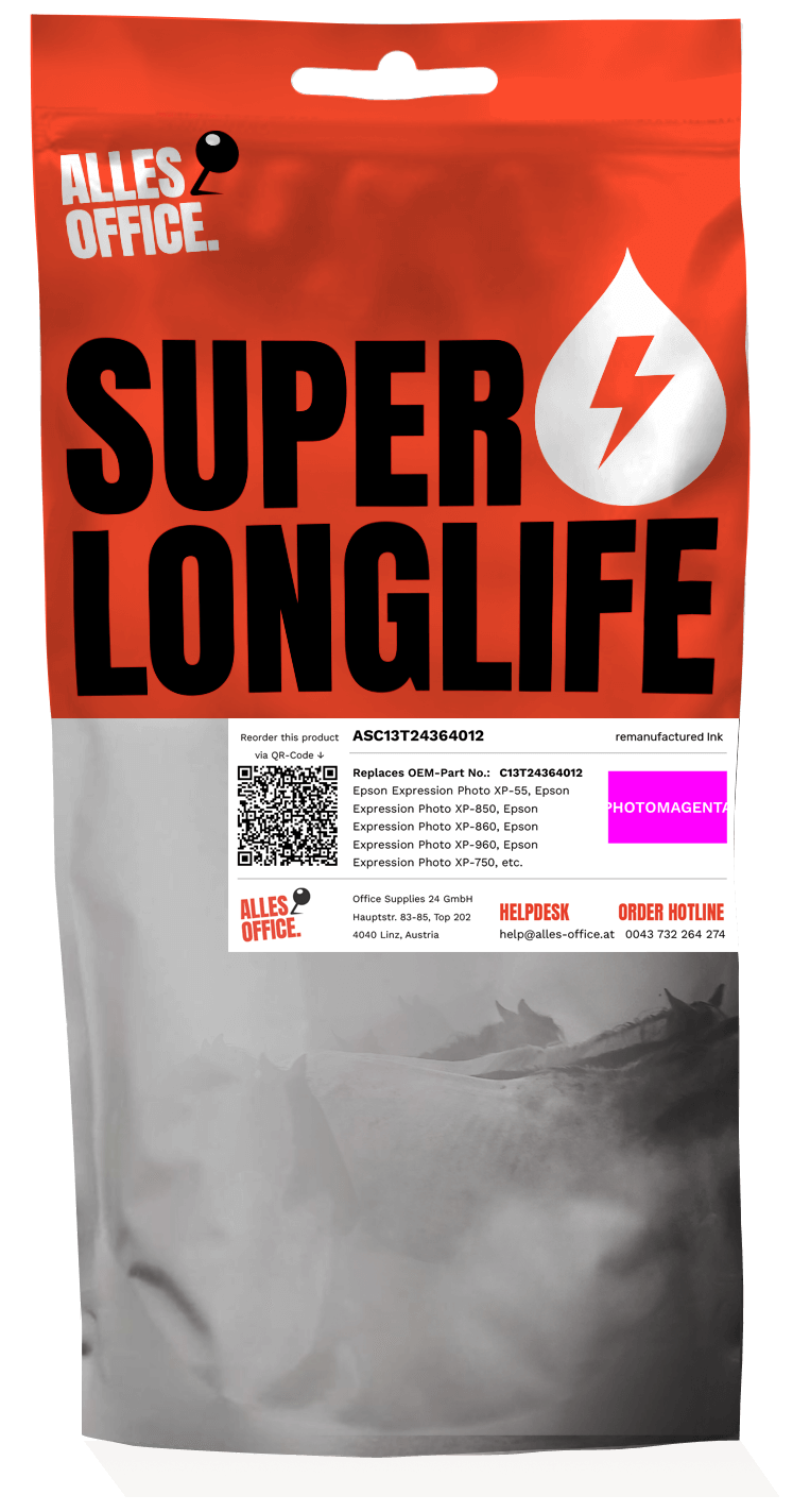 Superlonglife Epson C13T24364012 / 24XL / C13T24364010 Tinte magenta foto