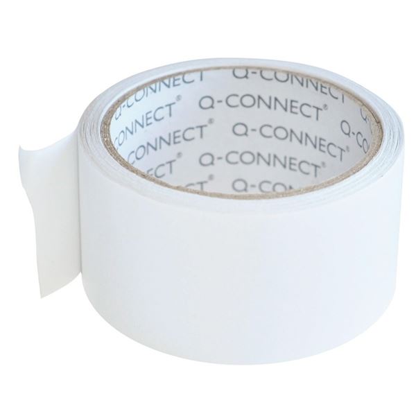 Doppelseitiges Klebeband Q-Connect, 50mmx10m, weiß