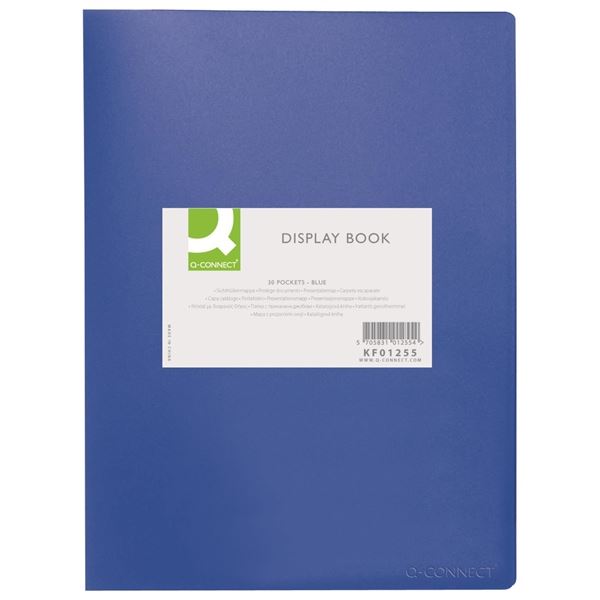 Katalogbuch Q-Connect - A4,30 Taschen,blau,1Stück