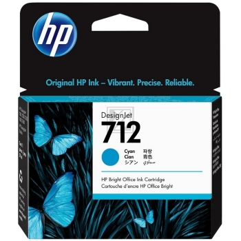 Original HP 3ED67A / 712 Tinte cyan