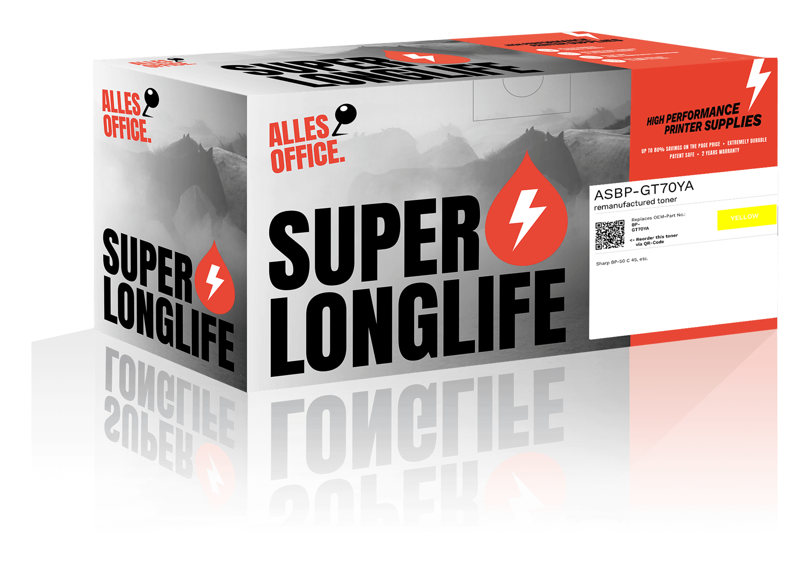 Superlonglife Sharp BP-GT70YA Toner gelb