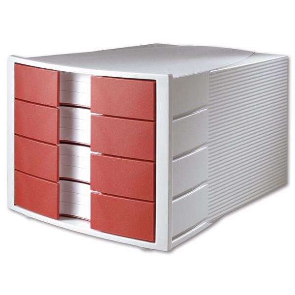 Schubladenbox HAN, 4 Schubladen, rot