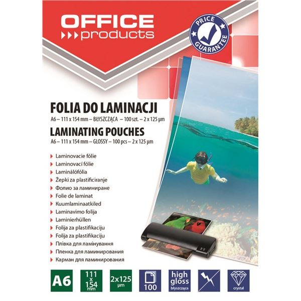 Laminiertaschen BÜROPRODUKTE A6,125 mic,100 Stück