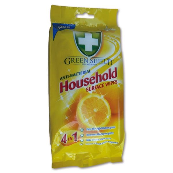 Green Shield Antibakterielle Feuchttücher, 50 Stück
