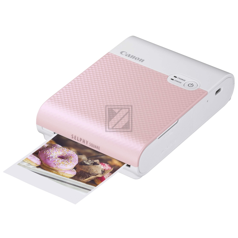 Canon SELPHY SQUARE QX10 mobiler WLAN-Farbfotodrucker, Pink