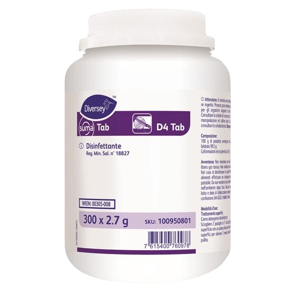 Desinfektionsmitteltabletten Suma Tab D4, 300 Tabletten