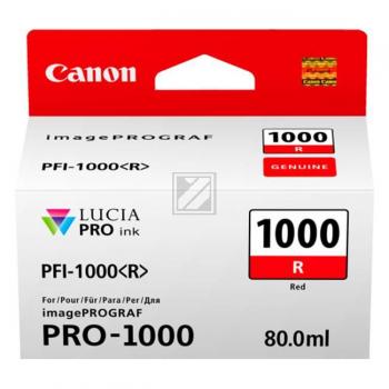 Original Canon 0554C001 / PFI-1000R Tinte rot Canon Tintenpatrone rot (0554C001, PFI-1000R)