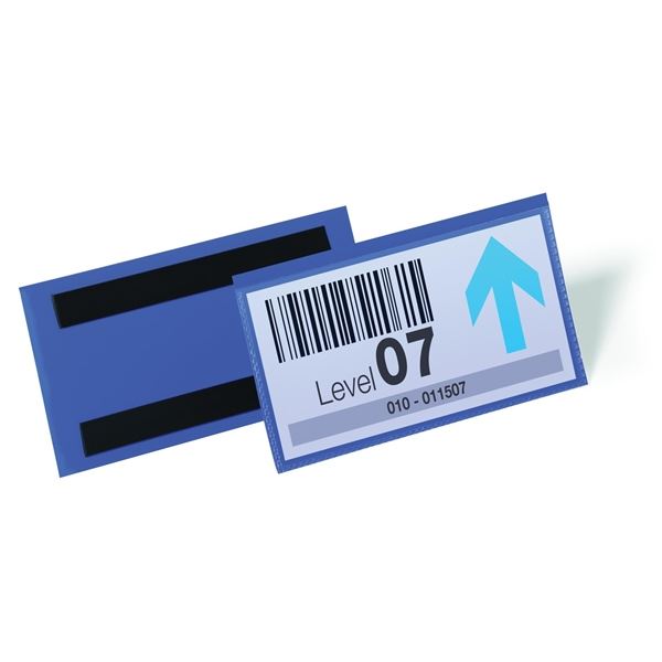 Magnetische Taschen - 150 x 67 mm, blau, 50 Stück