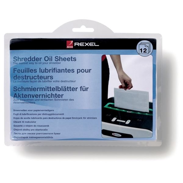 Rexel Ölblätter für Zerkleinerungsmaschinen, 12 Stück