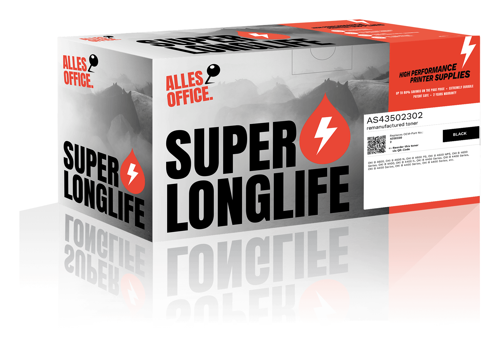 Superlonglife OKI 43502302 Toner schwarz