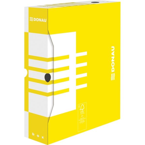 Archivbox Donau - A4, Karton, 8 cm, gelb
