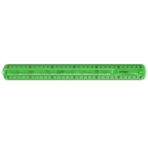 Lineal KEYROAD Flexi 30 cm, flexibel, grün