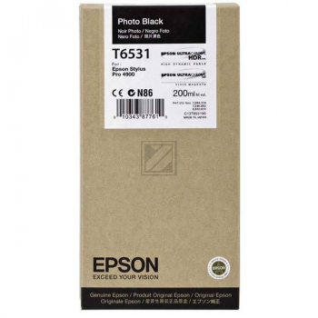 Original Epson C13T653100 / T6531 Tinte schwarz foto