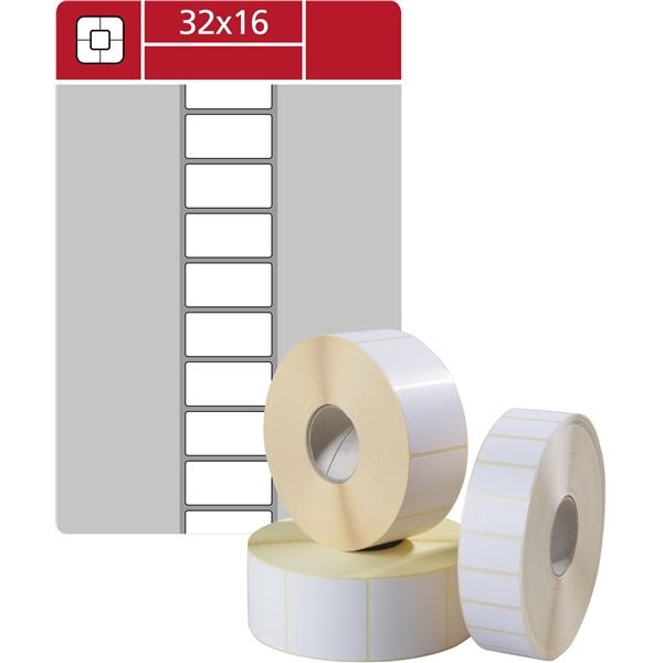 Etikettenrollen S&amp;K Label-thermo,weiß,32x16mm,5000Stück
