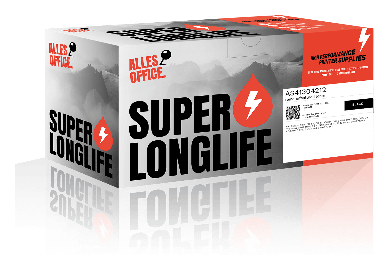 Superlonglife OKI 41304212 Toner schwarz