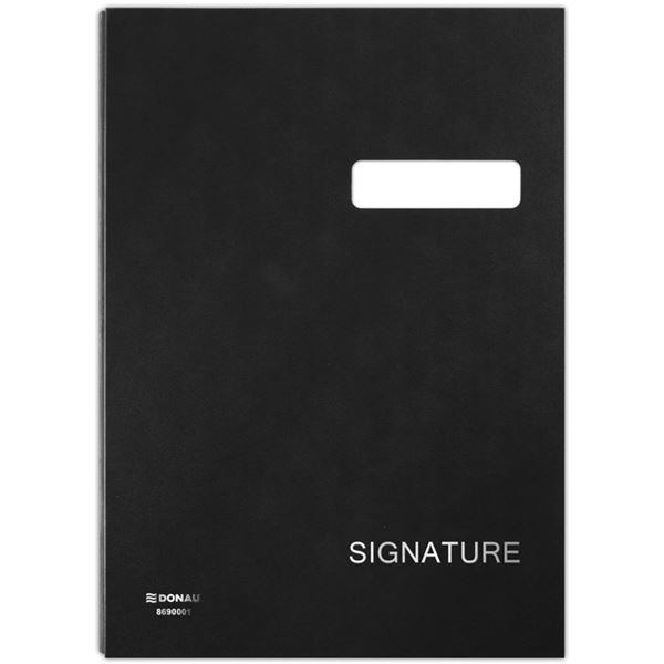 Donau Unterschriftenheft - A4, schwarz, 20 Blatt