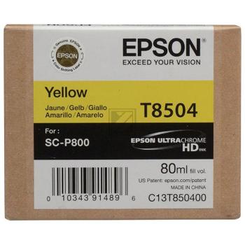 Original Epson C13T850400 / T8504 Tinte gelb