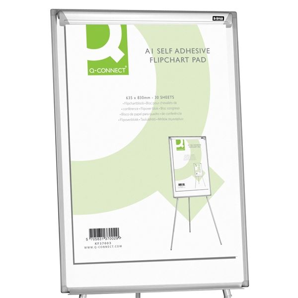 Selbstklebender Flipchartblock Q-Connect - klar