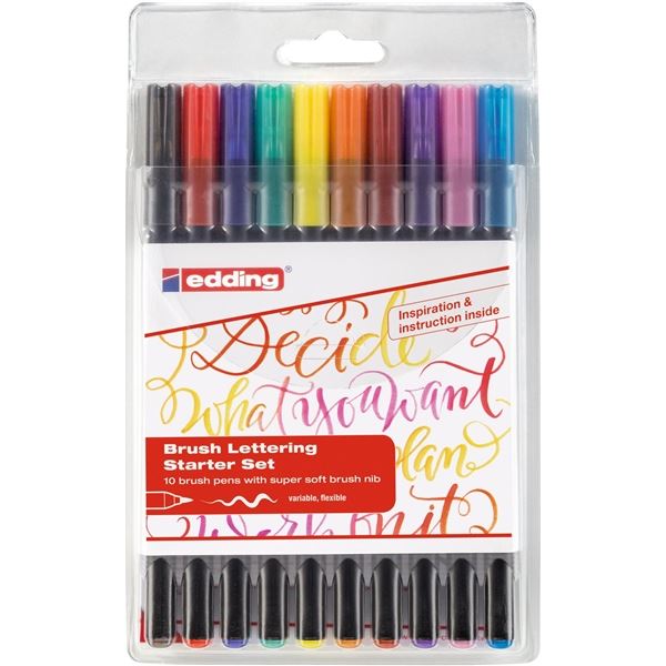 Edding Pinselmarker 1340/10S, Satz mit 10 Farben