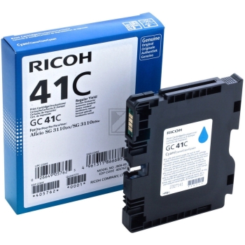 Original Ricoh 405762 / GC-41C Tinte cyan